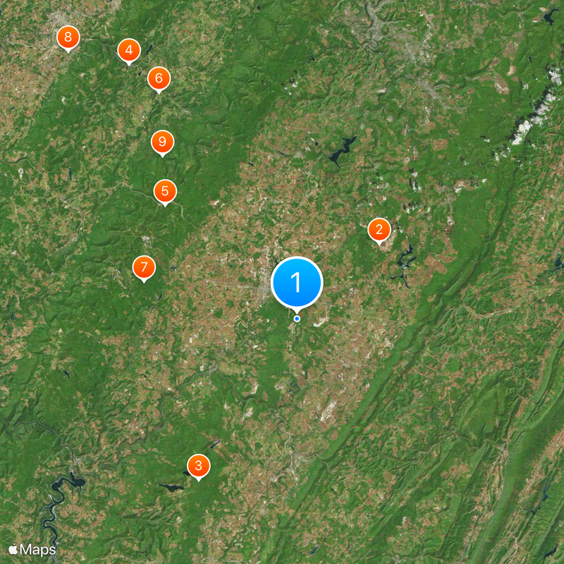 Condado de Somerset Mapa