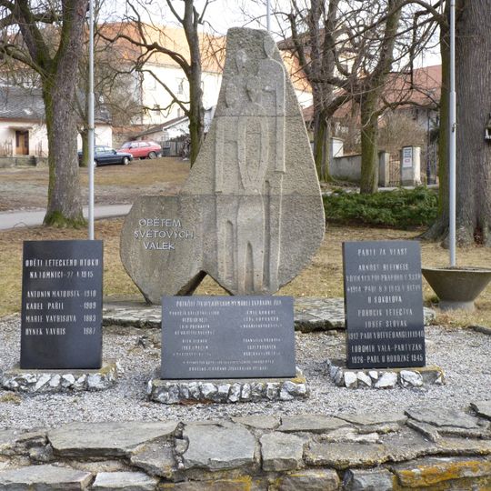 Memorial to victims of world wars in Lomnice
