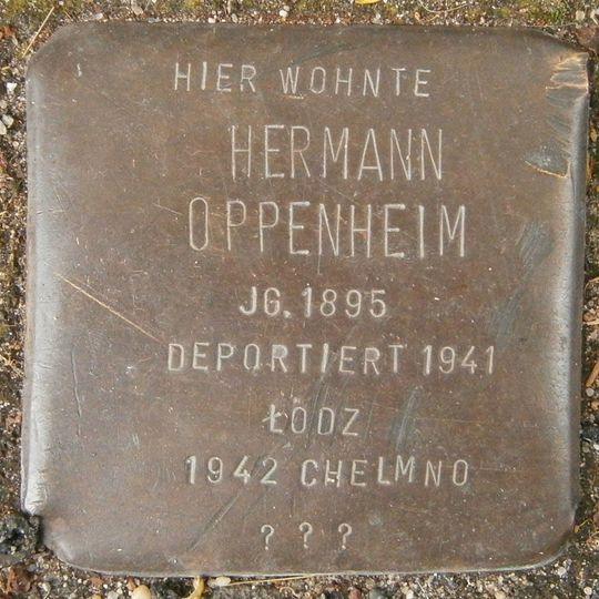 Stolperstein en memoria de Hermann Oppenheim