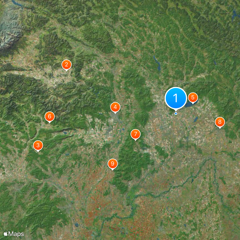 Regione di Košice Mappa