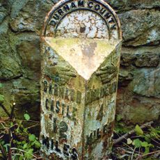 Milepost At High Coniscliffe Bridge