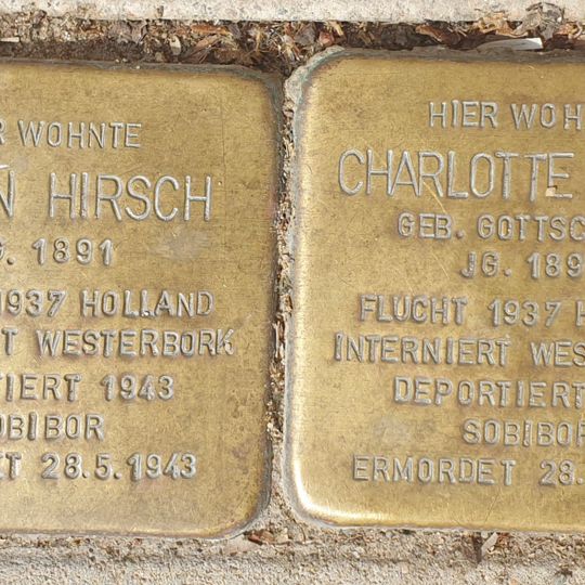 Stolperstein en memoria de Eugen Hirsch