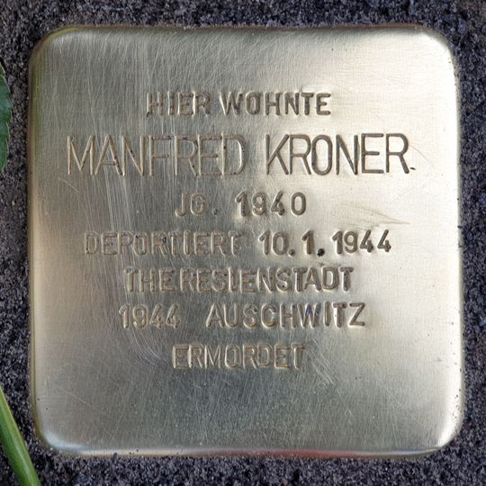 Stolperstein en memoria de Manfred Kroner