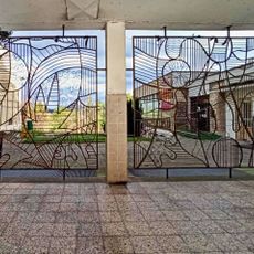 Kovová mříž pro kavárnu Ohře v Lounech