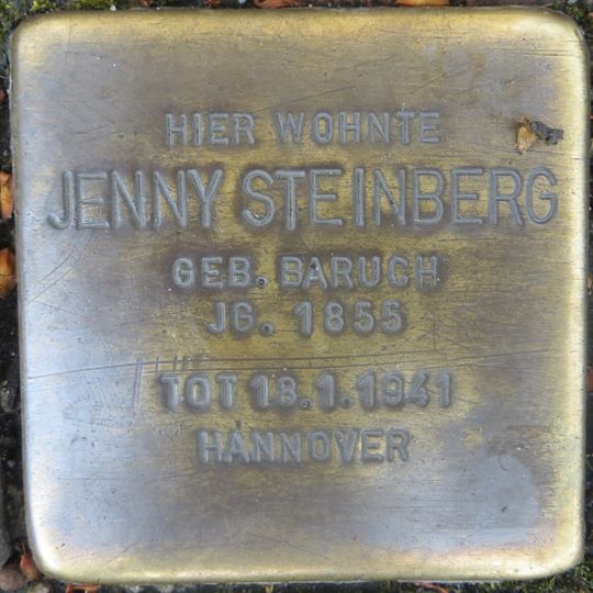 Stolperstein dedicated to Jenny Steinberg