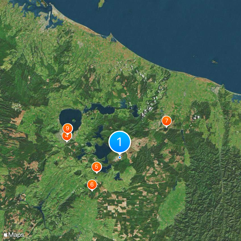 Mount Tarawera Karte
