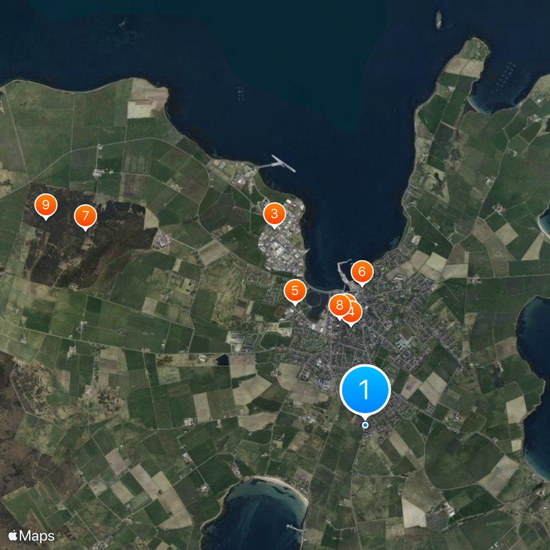 Highland Park distillery Map