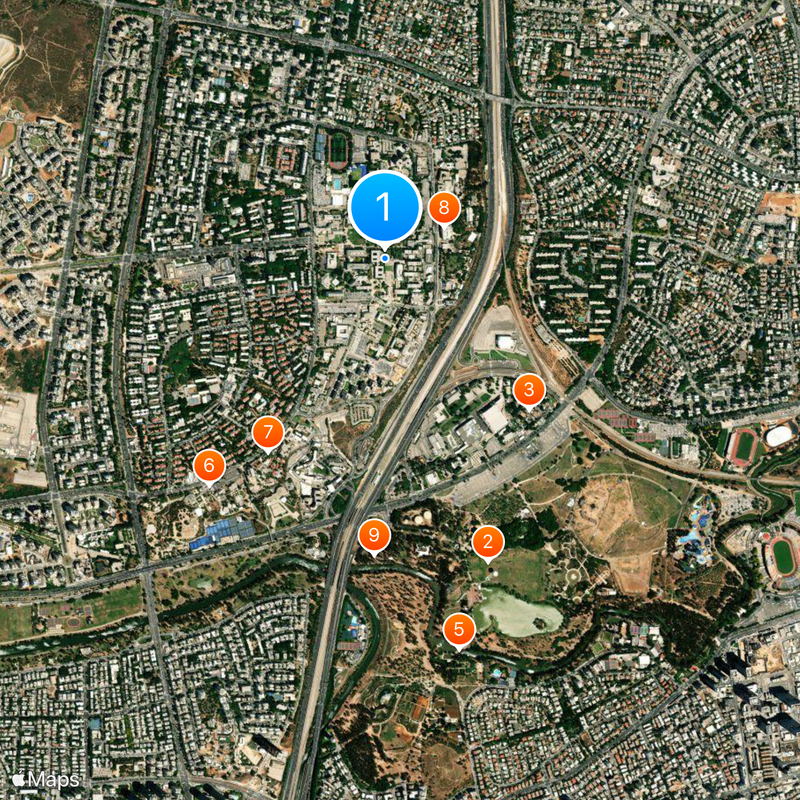 Universidade de Tel Aviv Mapa