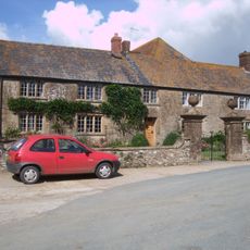 Manor Farmhouse and Attached Front Wall and Gate Piers