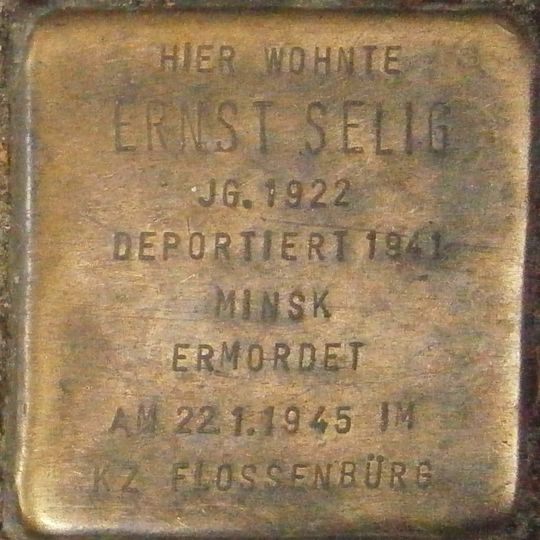 Stolperstein für Ernst Selig