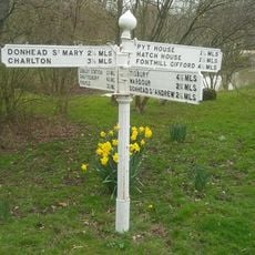 Guide Post Opposite North West Entrance To Churchyard Of Church Of St Leonard