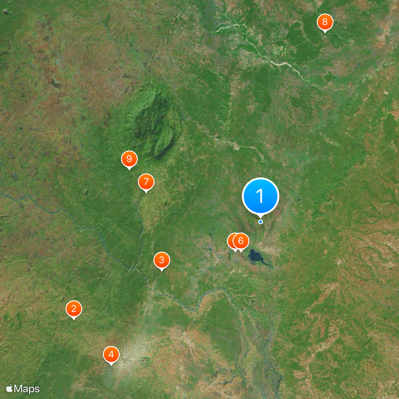 Gorongosa National Park Map
