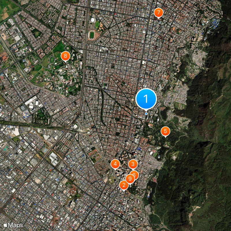 District University of Bogotá Map
