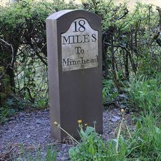 Milestone, Bury Castle, opp. Woodland