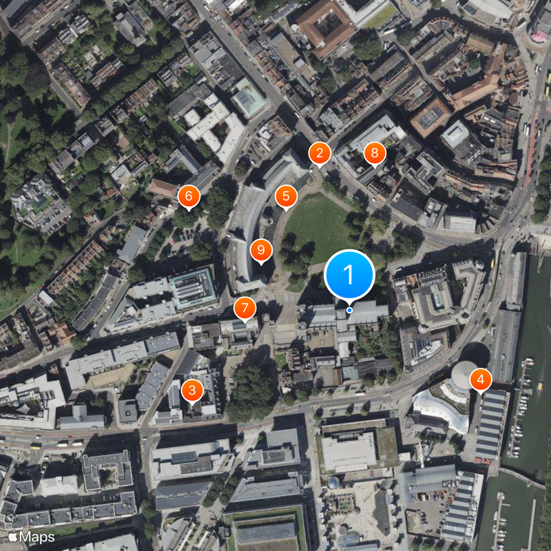 Bristol Cathedral Karte