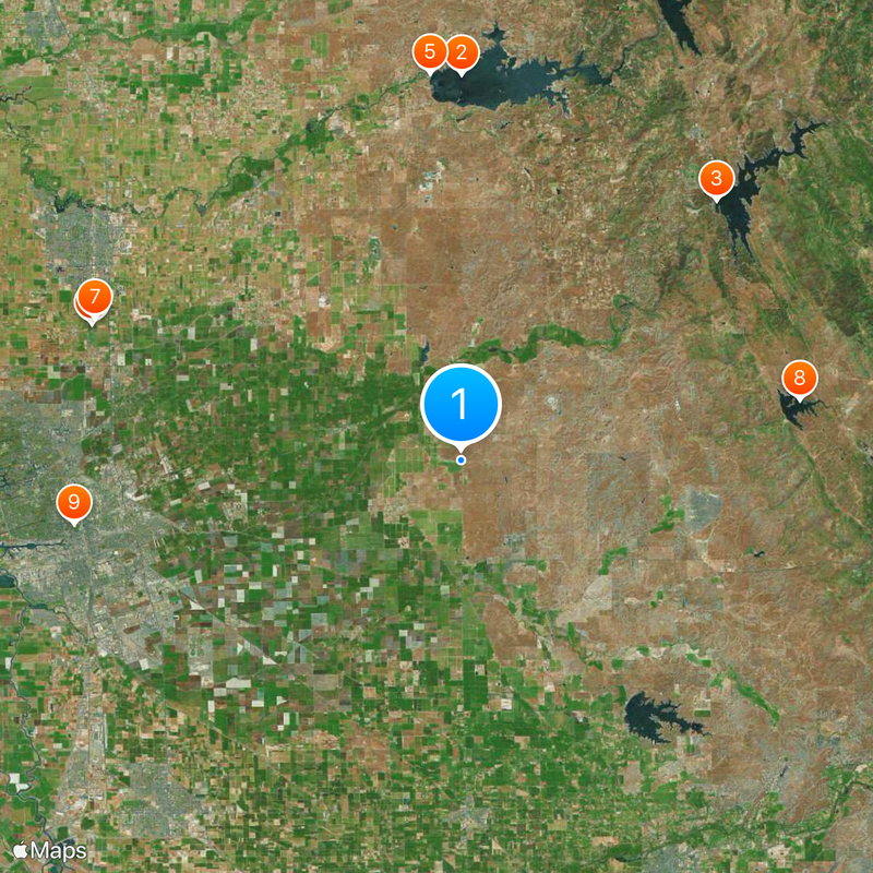 Area code 209 Map