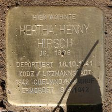 Stolperstein dedicated to Hertha Henny Hirsch