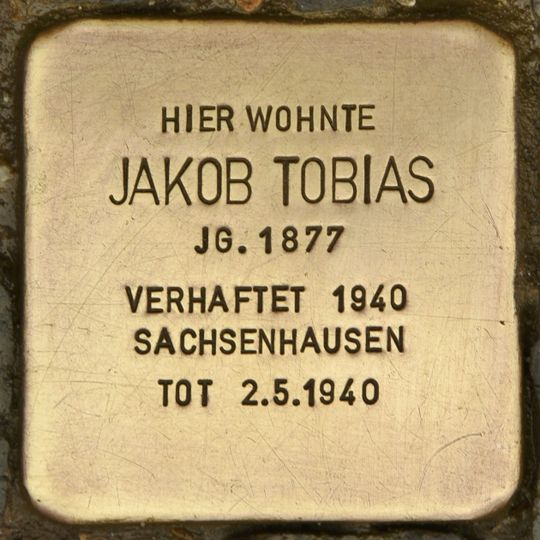 Stolperstein em memória de Jakob Tobias