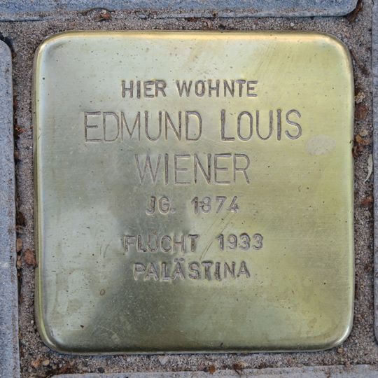 Stolperstein dedicated to Edmund Louis Wiener