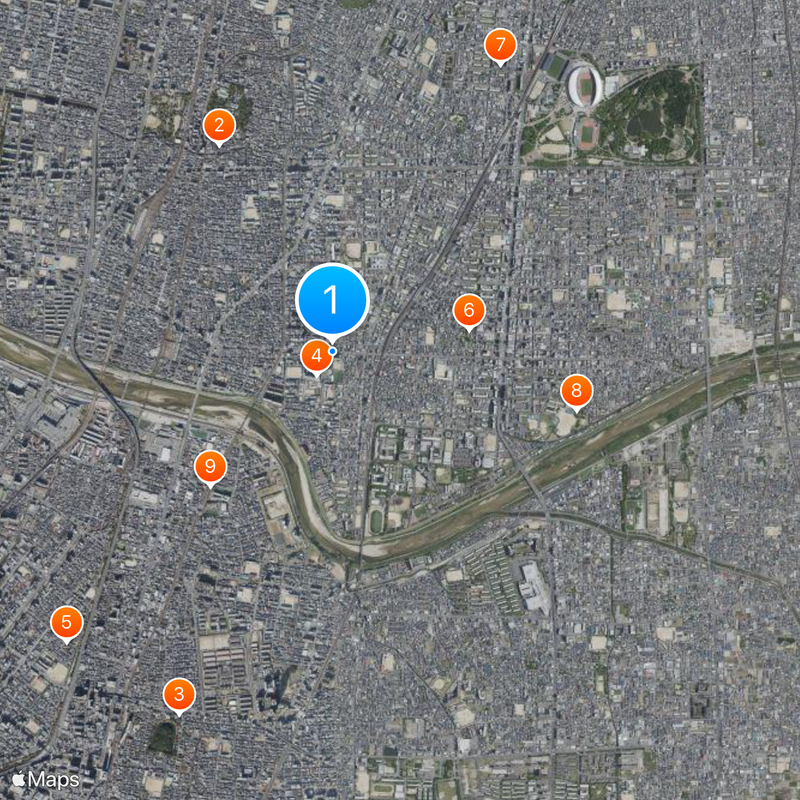 Naniwa Junior/Senior High School Map
