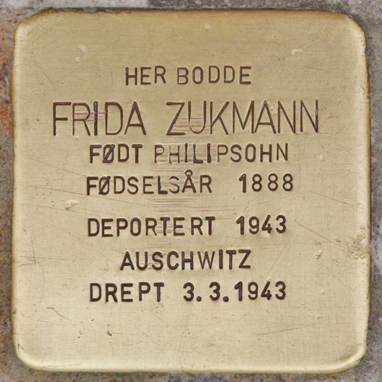 Stolperstein en memoria de Frida Zukmann