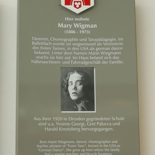 Stadttafel Mary Wigman