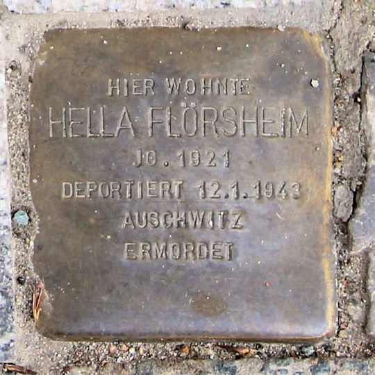Stolperstein dedicated to Hella Flörsheim