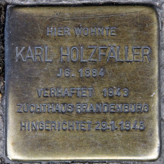Stolperstein en memoria de Karl Holzfäller
