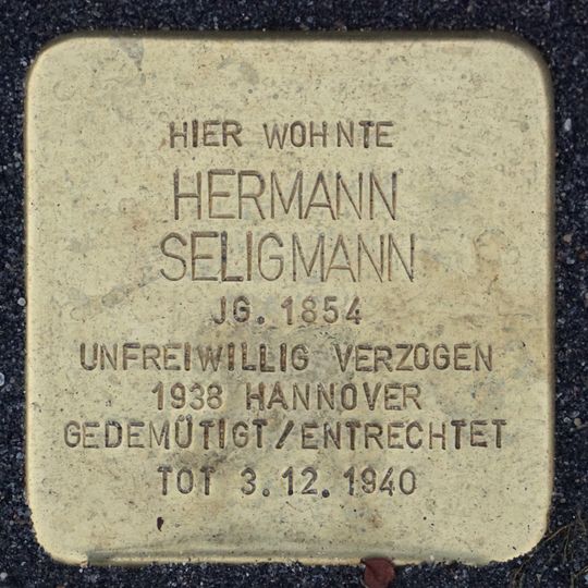 Stolperstein en memoria de Hermann Seligmann