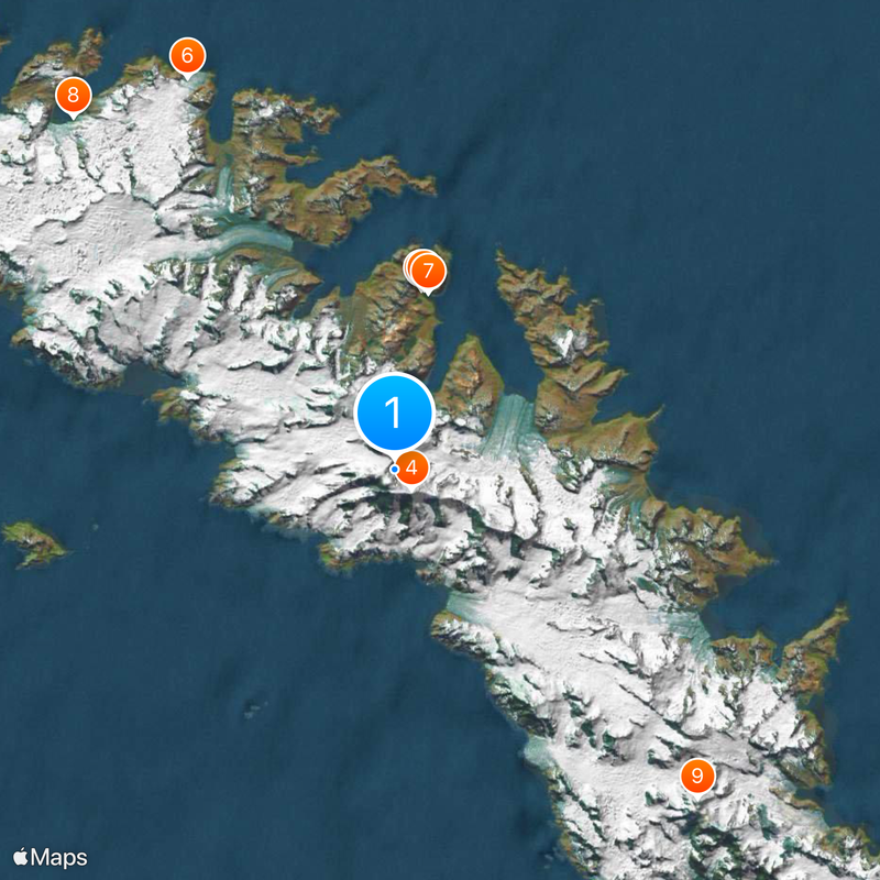 South Georgia group Map