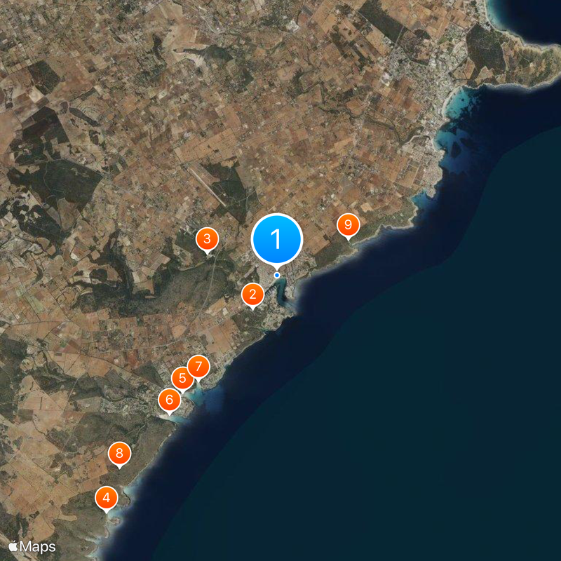 Porto Cristo Map