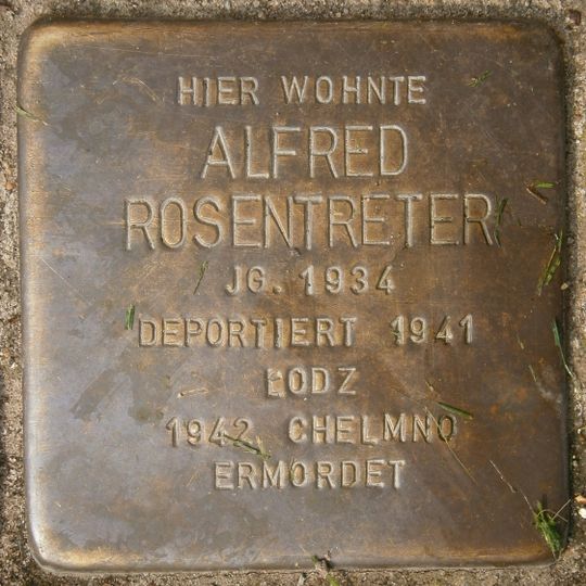 Stolperstein dedicated to Alfred Rosentreter