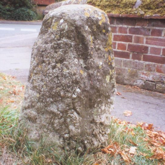 Milestone, Oxford Road; at jct with Church Road, outside the Old Vicarage
