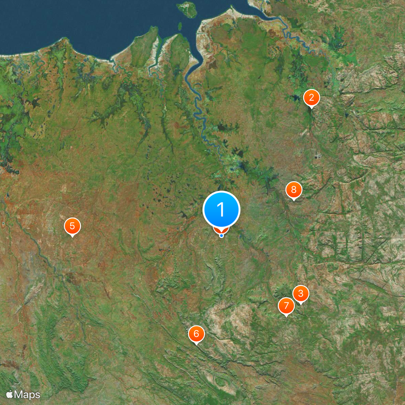 Park Narodowy Kakadu Mapa