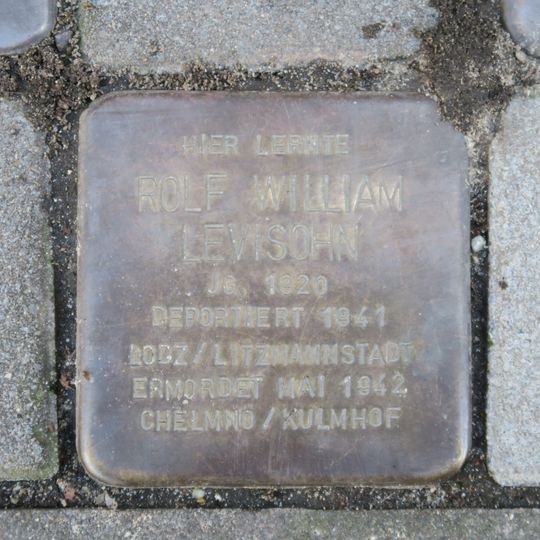 Stolperstein en memoria de Rolf William Levisohn