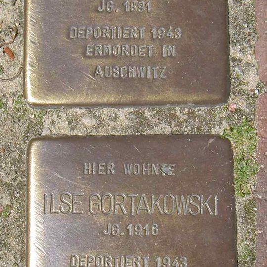 Stolperstein dedicated to Erna Gortakowski