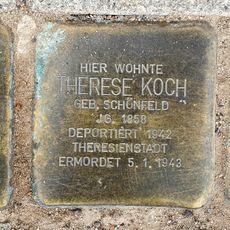 Stolperstein dedicated to Therese Koch