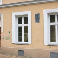 Pamětní deska A. J. Levého v Teplicích