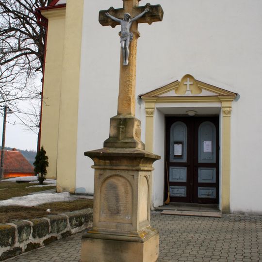 Wayside cross near church of Saint Peter and Paul