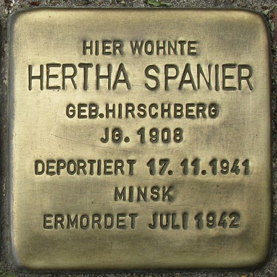 Stolperstein em memória de Hertha Spanier