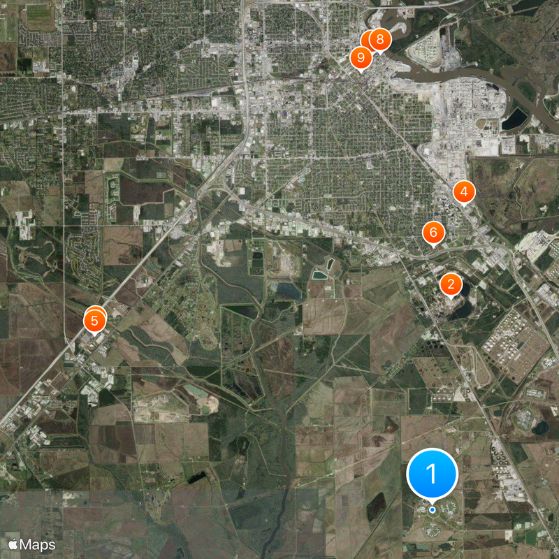 United States Penitentiary, Beaumont Map