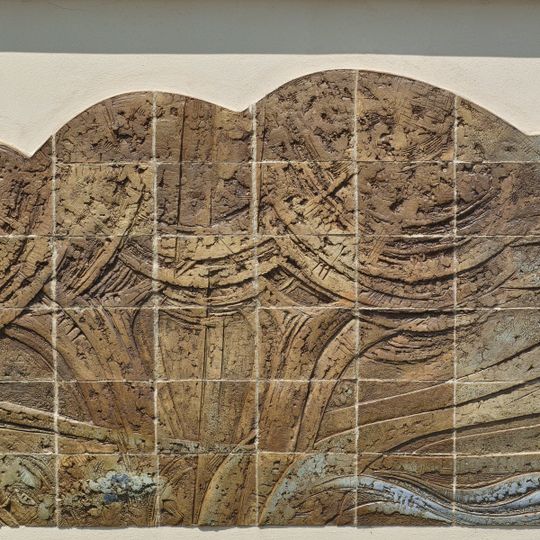 Relief on Jednota residence, Lidická 1625/156