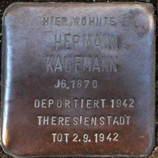Stolperstein dedicated to Hermann Kaufmann