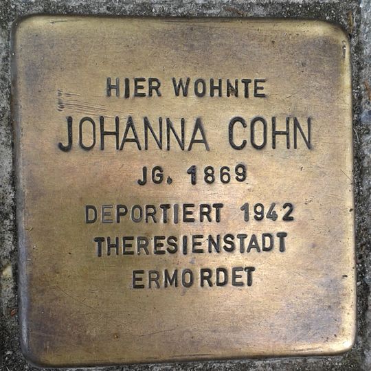 Stolperstein en memoria de Johanna Cohn