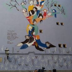 Mural homenaje a mujeres víctimas de violencia machista en la calle Humilladero, Madrid