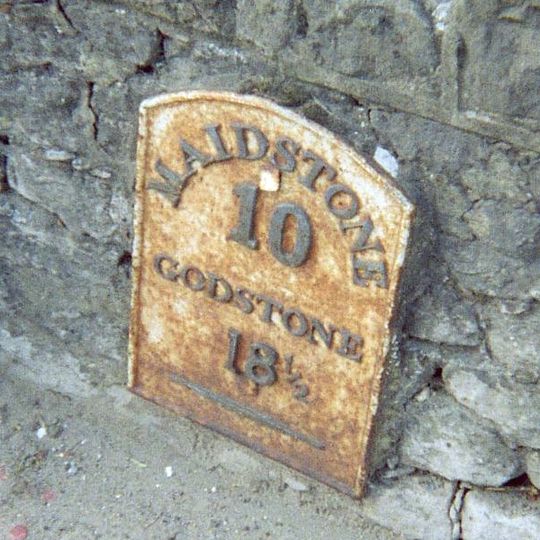 Milestone, Maidstone Road, Brough Green, by church