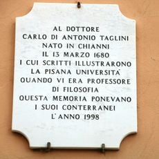 Commemorative plaque to Carlo Taglini