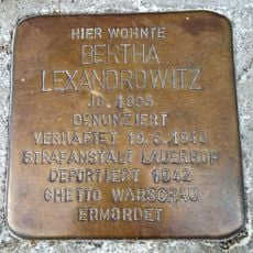 Stolperstein en memoria de Berta Lexandrowitz