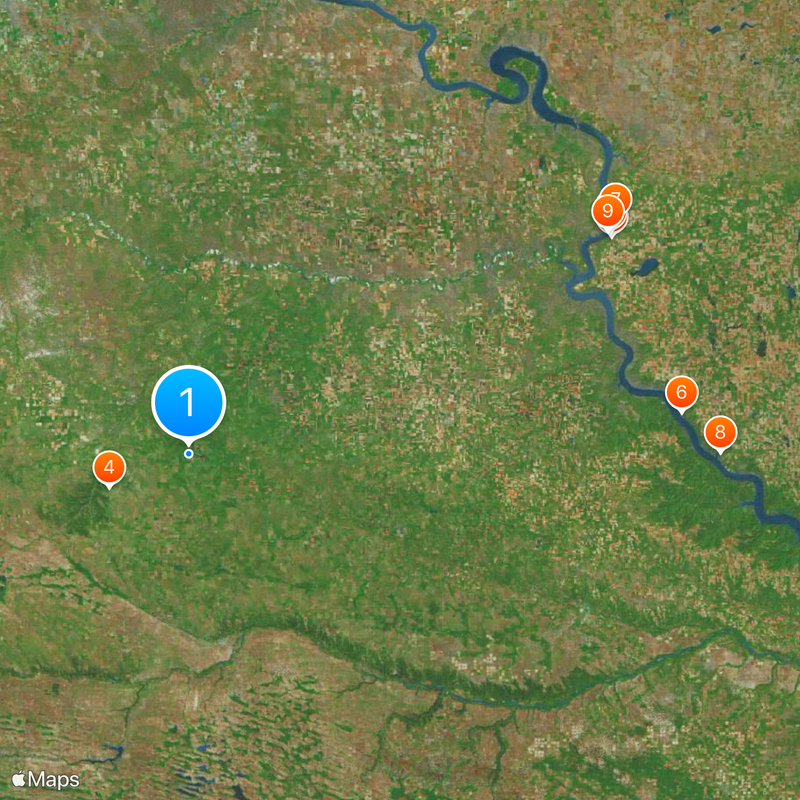 Réserve indienne de Rosebud Carte