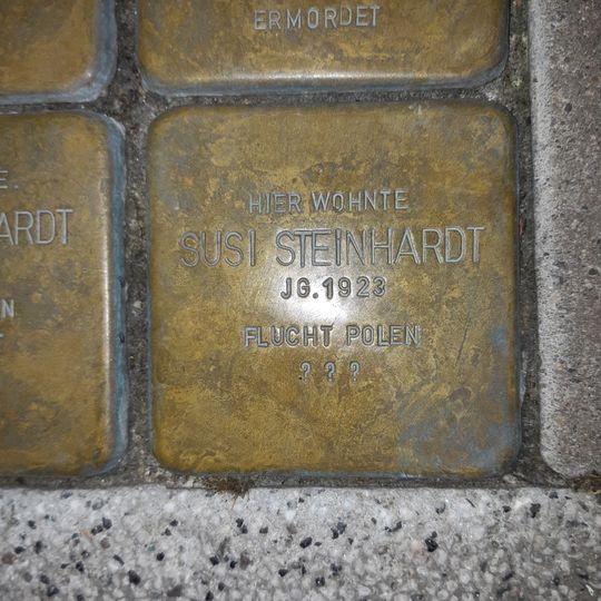 Stolperstein dedicated to Susi Steinhardt